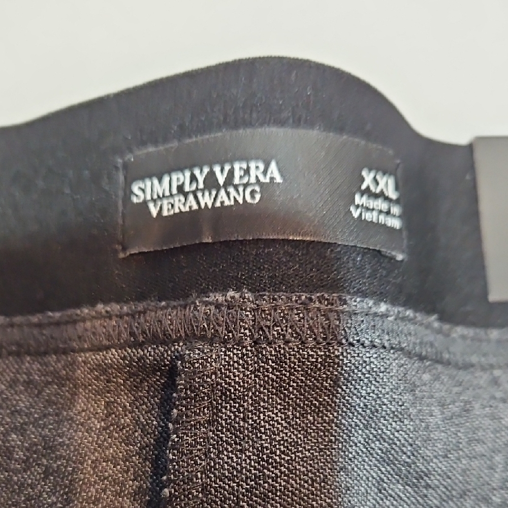 Simply Vera Vera Wang Charcoal Black Slim Straight Leg Mid-rise Pants XXL - Picture 6 of 13